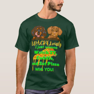 CAMISETA DACHSHUND MASCOTA FUNNY WIENY PERRO GIFT TV CUDDLE