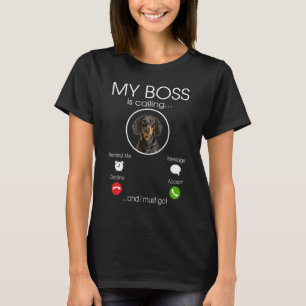 Camiseta Dachshund mi jefe
