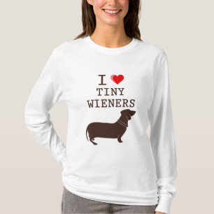 Camiseta Dachshund minúsculo de la salchicha de Frankfurt