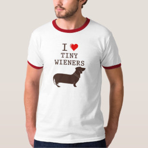Camiseta Dachshund minúsculo de la salchicha de Frankfurt
