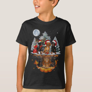 Camiseta Dachshund Mirror Ornament Decoración Navidades Tre