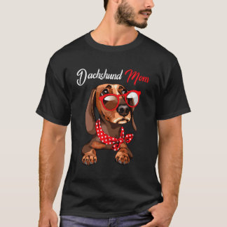Camiseta Dachshund Mom Cute Dog Puppy Mamá Amor Regalo Madr