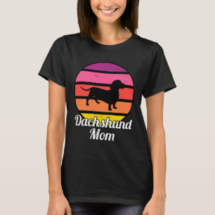 Camiseta Dachshund Mom I Retro Wiener Dog Mom