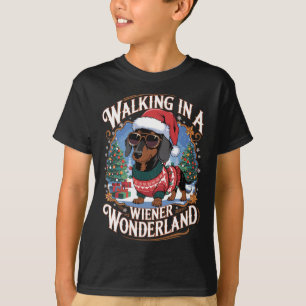 Camiseta Dachshund Navidades de Santa Hat disfrazados Perro