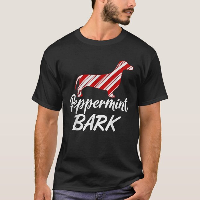 Camiseta Dachshund Navidades Peppermint Bark Womens Regalo