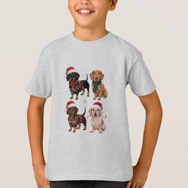 Camiseta Dachshund Navidades Regalo de Navidad de mamá aman (Anverso)