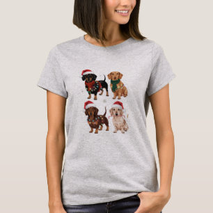 Camiseta Dachshund Navidades Regalo de Navidad de mamá aman