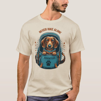 Camiseta Dachshund nunca sube solo