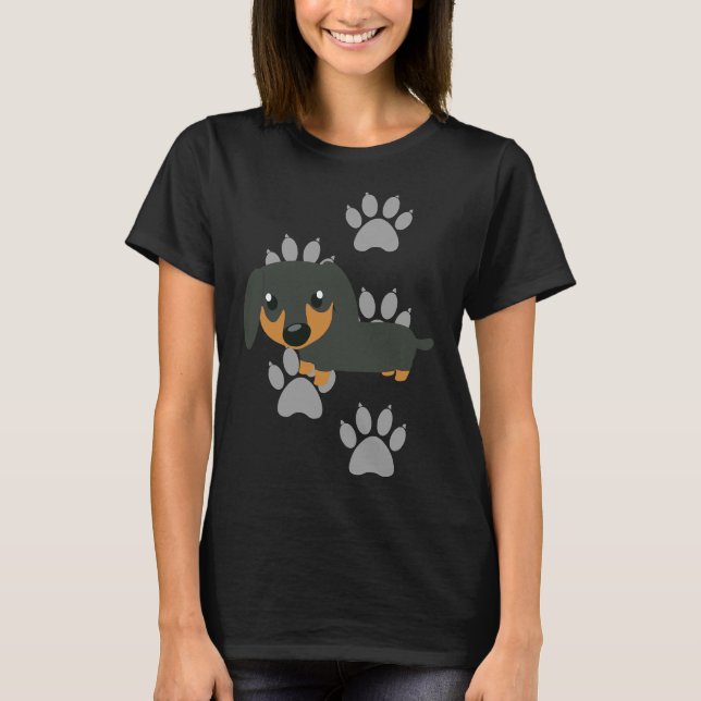 Camiseta Dachshund Paw (Anverso)