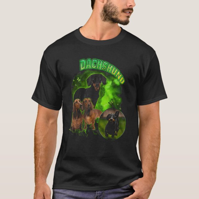 Camiseta Dachshund Perro Dachshund Perro Estilo de los años (Anverso)