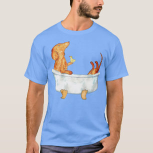 Camiseta Dachshund perro de pelo corto marrón Pintar 2