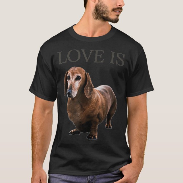 Camiseta Dachshund Perro Mamá Papá Hombres Mujeres Niños Re (Anverso)