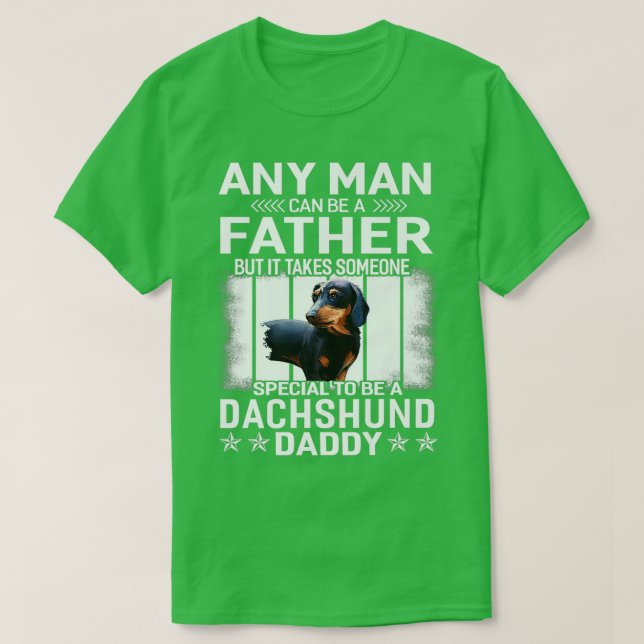 Camiseta Dachshund Perro Papi Regalo Para Hombres (Diseño del anverso)