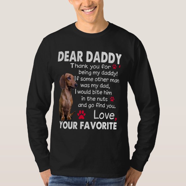 Camiseta Dachshund Perro Querido Papi Funny Dachshund Daddy (Anverso)