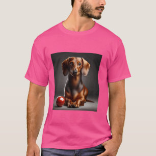 Camiseta Dachshund Perro Salchicha Mamá Papá Ama D