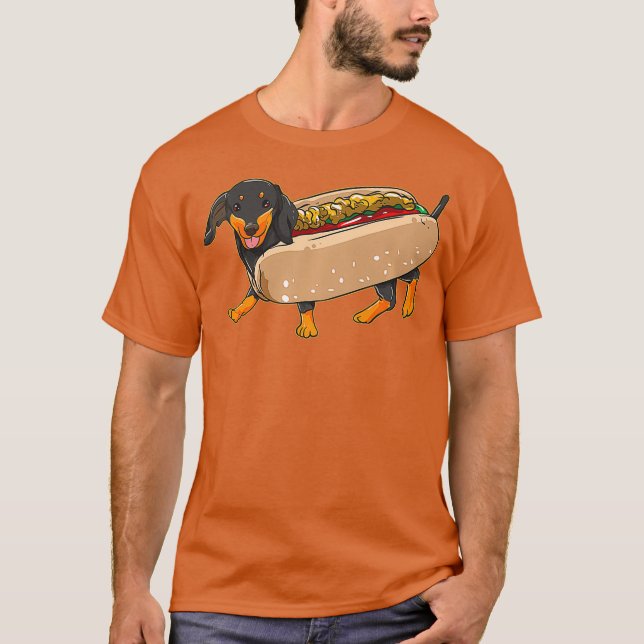 Camiseta Dachshund Perro Weiner Salchicha De Perro En Un Bu (Anverso)