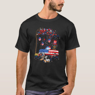 Camiseta Dachshund Perro y Camión Bandera Americana Patriót