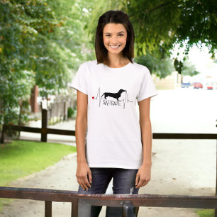 Camiseta Dachshund Personalizado Ama A Mi Corazón De Perro