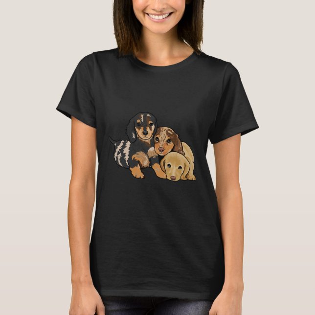 Camiseta Dachshund Puppies (Anverso)