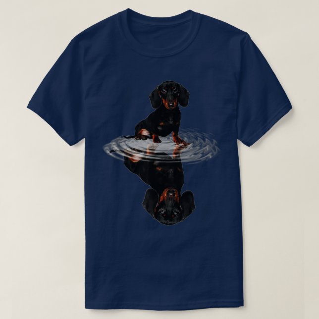 Camiseta Dachshund Puppy Reflection (Diseño del anverso)