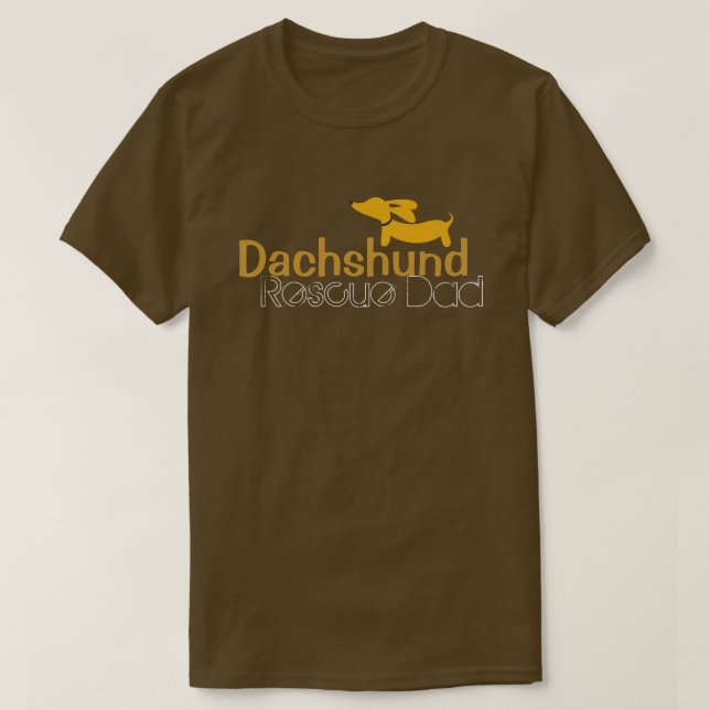 Camiseta Dachshund Resue Dad Wiener Dog Shirt (Diseño del anverso)