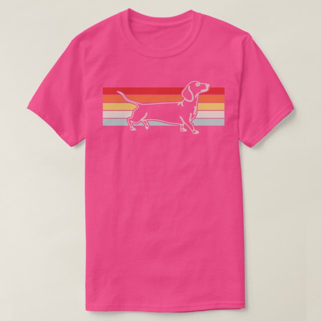 Camiseta Dachshund Retro (Diseño del anverso)