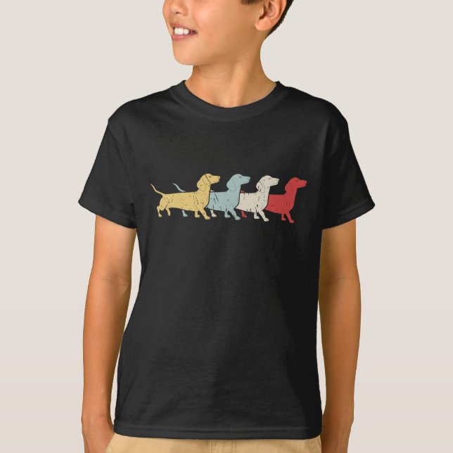 Camiseta Dachshund Retro Vintage (Anverso)