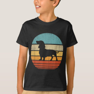 Camiseta Dachshund Retro Vintage años 60 años 70 Sunset Wie