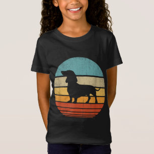 Camiseta Dachshund Retro Vintage años 60 años 70 Sunset Wie