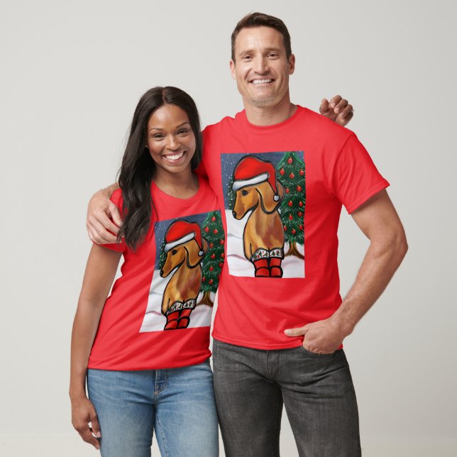 Camiseta Dachshund Rojo (Unisexo)
