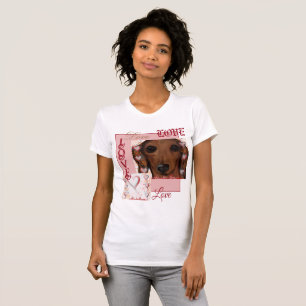 Camiseta Dachshund Rojo     