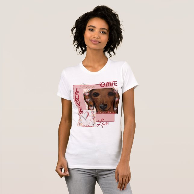 Camiseta Dachshund Rojo      (Anverso completo)