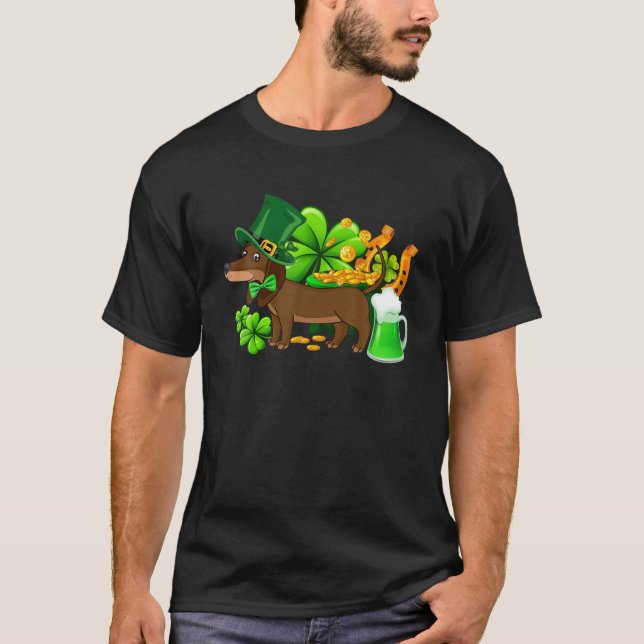 Camiseta Dachshund San Patrick's Day Ríos irlandeses regalo (Anverso)