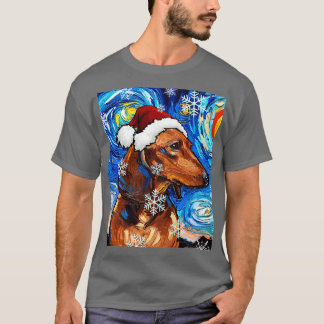 Camiseta Dachshund Santa