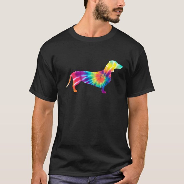 Camiseta Dachshund Sausage Dog Tie Die Doggy (Anverso)