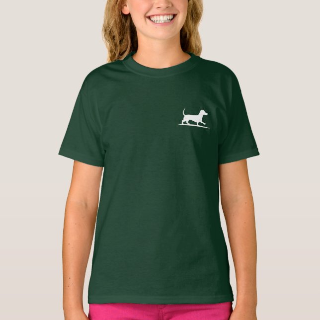 Camiseta Dachshund Silhouette - Perro vagabundo vintage (Anverso)
