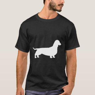 Camiseta Dachshund Silhouette S Wiener Dog Smooth Coated Do
