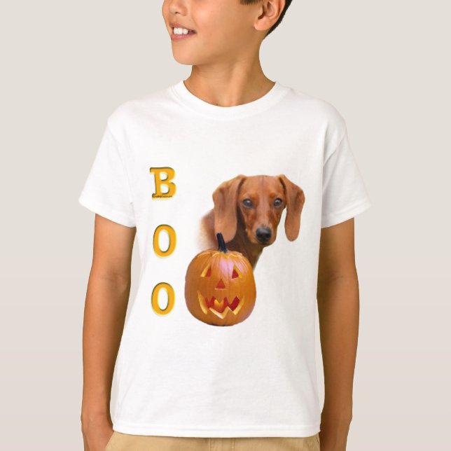 Camiseta Dachshund (suave) Boo (Anverso)