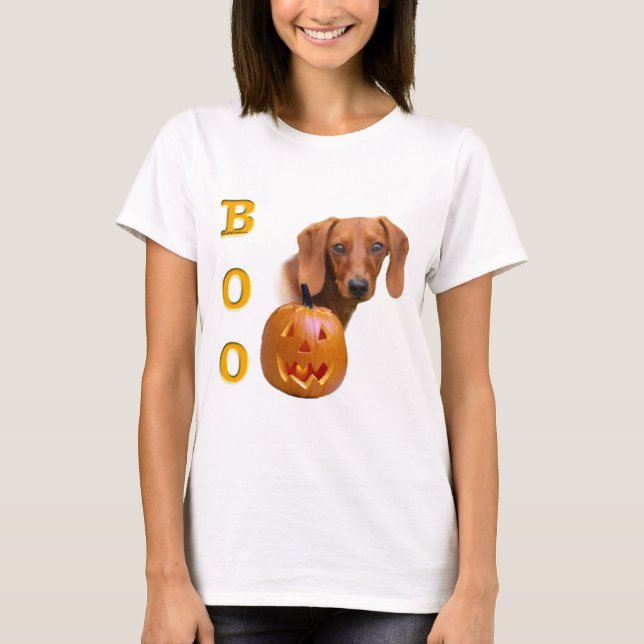 Camiseta Dachshund (suave) Boo (Anverso)