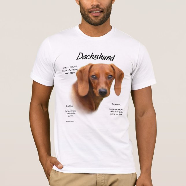 Camiseta Dachshund suave conoce a la raza (Anverso)