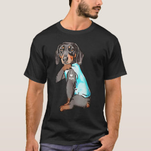 Camiseta Dachshund Tattoo Mom Wiener Perro Mascota Mamá