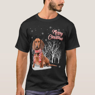 Camiseta Dachshund Tree Merry Christmas Dachshund Xmas