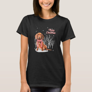 Camiseta Dachshund Tree Merry Christmas Dachshund Xmas