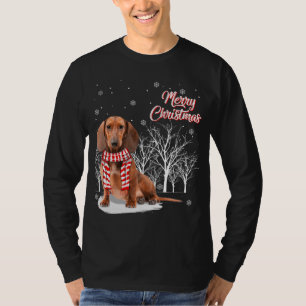 Camiseta Dachshund Tree Merry Christmas Dachshund Xmas