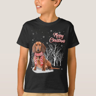 Camiseta Dachshund Tree Merry Christmas Dachshund Xmas