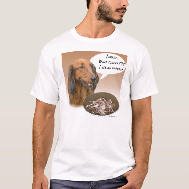 Camiseta Dachshund Turkey (Anverso)