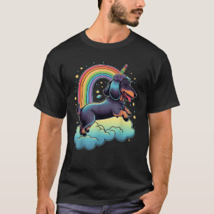 Camiseta Dachshund Unicorn sobre el unicornio arcoiris Dach