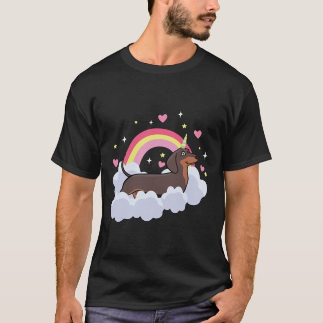 Camiseta Dachshund Unicorn Wienercorn (Anverso)