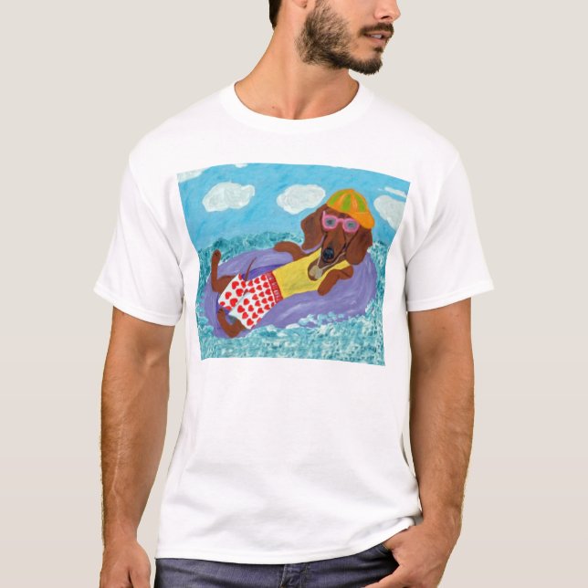 Camiseta Dachshund Vagabundo de Playa (Anverso)