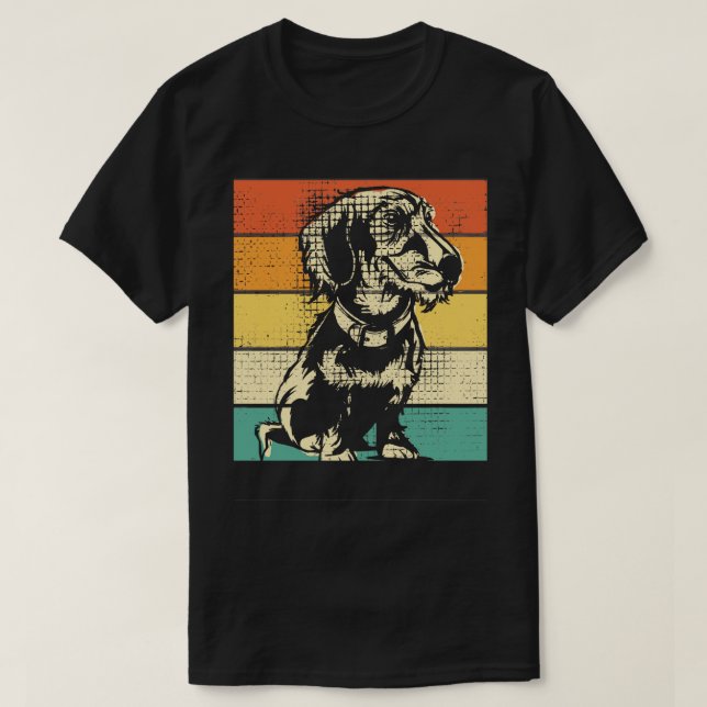 Camiseta Dachshund Vintage 1 (Diseño del anverso)